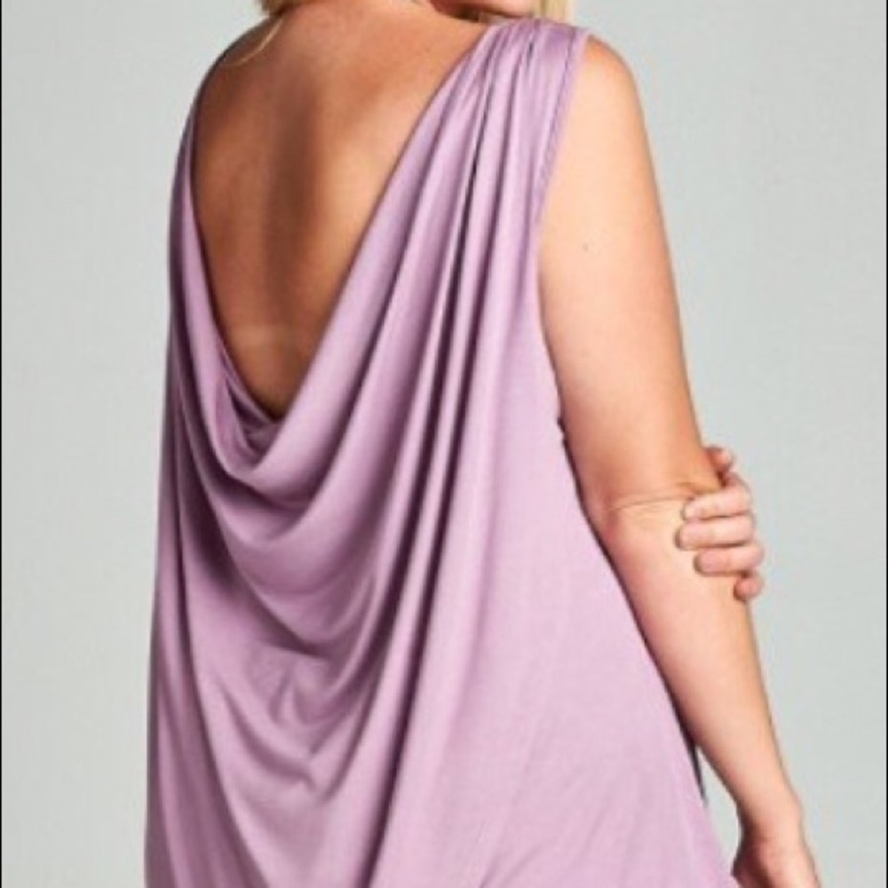 Plus Size Draped Back Tunic
